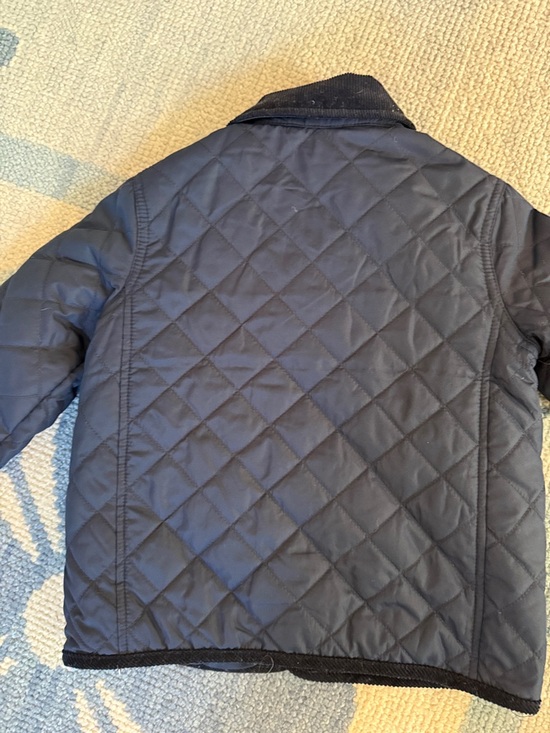 Crewcuts Quilted Navy Puffer Jacket with Corduroy Collar - Picture 4 of 4